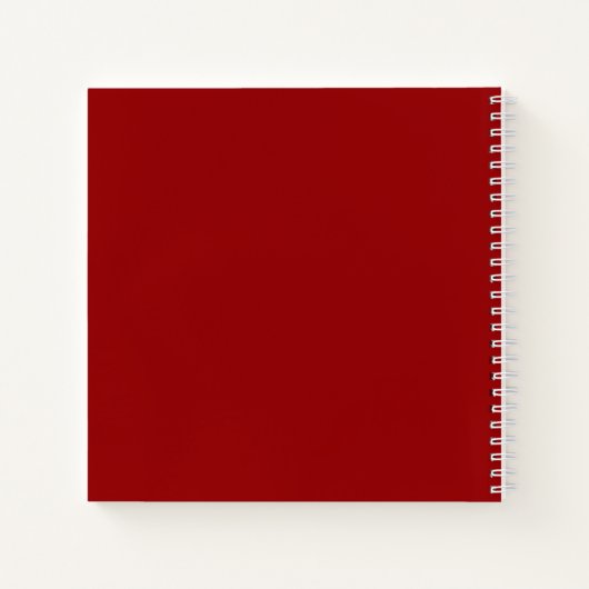 Moderne Script Monogram Initiaal B Rood Notitieboek (Achterkant)