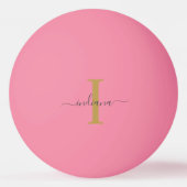 Moderne script monogram op maat pingpongballen (Voorkant)