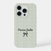 Moderne Script Monogram Streep Docent Onderwijzer iPhone Hoesje (Achterkant)