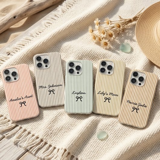 Moderne Script Monogram Streep Docent Onderwijzer iPhone Hoesje