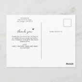 Moderne script multi foto baby shower dank je briefkaart (Achterkant)
