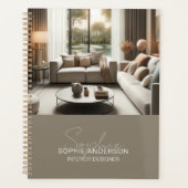 Moderne script naam interieurontwerper planner (Voorkant)