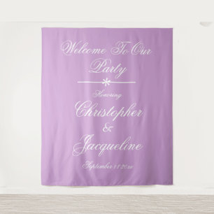 Moderne Script Namen Photobooth Party Achtergrond Wandkleed