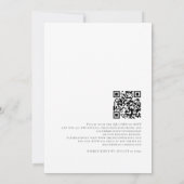 Moderne Script Namen QR Code Huwelijk Kaart (Achterkant)