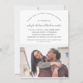 Moderne Script Paren Douche Stoffig Blauw Foto Kaart (Voorkant)