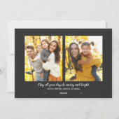 Moderne Script Peace Love Simple Flat Holiday Card Feestdagenkaart (Achterkant)