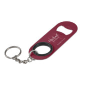 Moderne Script Persoonlijke Bruidsjonker Mini Flessenopener (Voorkant Gekanteld)