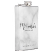 Moderne script Persoonlijke naam bruidsmeisje Heupfles (Rechts)