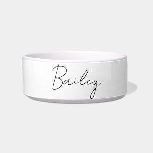 Moderne script pet name aangepaste bowl voerbakje