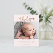 Moderne Script Photo Baby - Hartelijk dank (Staand voorkant)