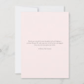 Moderne Script Photo Baby - Hartelijk dank Bedankkaart (Achterkant)