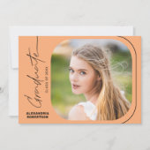 Moderne Script Photo Class van 2025 Graduation Par Kaart (Voorkant)