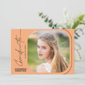 Moderne Script Photo Class van 2025 Graduation Par Kaart (Staand voorkant)