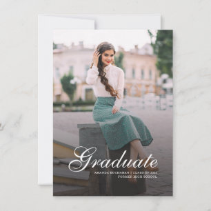 Moderne Script photo Graduation 2025 Faire-part