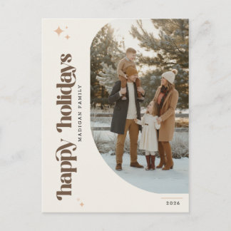 Moderne Script Prettige Feestdagen Foto Kerstmis