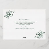 Moderne script, prettige kerstfoto Collage Gold Folie Feestdagenkaart (Achterkant)