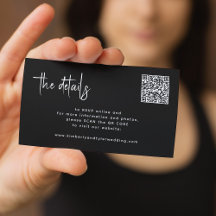 Moderne script QR CODE modern RSVP details bruilof