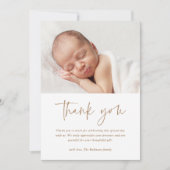 Moderne Script Religious Baptism & Christening Bedankkaart (Voorkant)