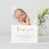 Moderne Script Religious Baptism & Christening Bedankkaart (Staand voorkant)