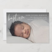 Moderne Script Religious Baptism & Christening Kaart (Voorkant)