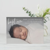 Moderne Script Religious Baptism & Christening Kaart (Staand voorkant)