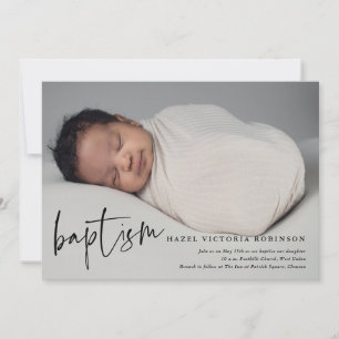 Moderne Script Religious Baptism & Christening Kaart