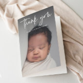 Moderne Script Religious Photo Baptisme Bedankkaart