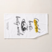 Moderne Script Retro Turkije Dankbaar Thanksgiving Handdoek (Handdoek)