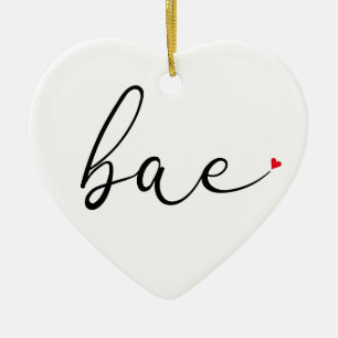 Moderne Script Rode Liefdeshart Schat Definitie Keramisch Ornament