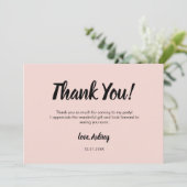 Moderne Script Roze Birthday Hartelijk kaart (Staand voorkant)