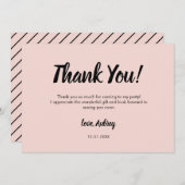 Moderne Script Roze Birthday Hartelijk kaart (Voorkant / Achterkant)