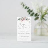 Moderne Script RSVP Kaart (Staand voorkant)