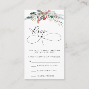 Moderne Script RSVP Kaart