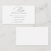 Moderne Script RSVP Kaart (Voorkant / Achterkant)