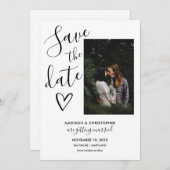 Moderne Script Save The Date (Voorkant / Achterkant)