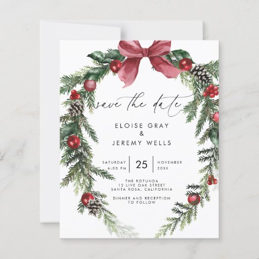 Moderne Script Save the Date (Voorkant)