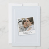 Moderne Script Save the Date Retro Foto Bruiloft (Achterkant)