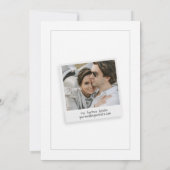 Moderne Script Save the Date Retro Foto Bruiloft (Achterkant)