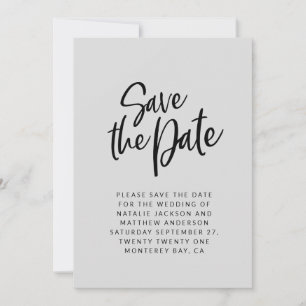 Moderne script save the date trouwkaart