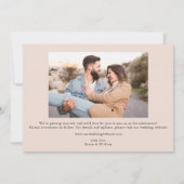 Moderne Script Save-the-Datekaart – Aangepaste fot Kaart (Achterkant)