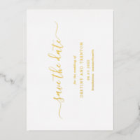 Moderne Script Simpel Elegant Trouwen Bewaar De Da