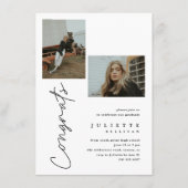 Moderne Script Simpele Foto Afstuderen (Achterkant)