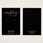 Moderne Script Simple Earning Display Visitekaartje (Voorkant /achterkant)