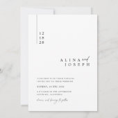 Moderne script Simple Wedding Photo Kaart (Achterkant)