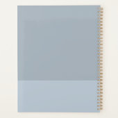 Moderne Script Stofblauw Week- en Maandplanner Planner (Achterkant)