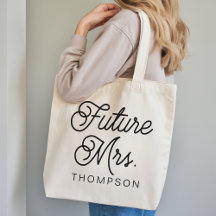 Moderne Script Toekomstige Mevrouw Tote Tas Cadeau