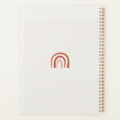 Moderne Script Trendy Regenboog Foto Planner (Achterkant)