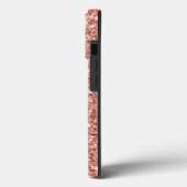 Moderne Script Trendy Roze Gouden Glitter Monogram Case-Mate iPhone Case (Achterkant / Links)