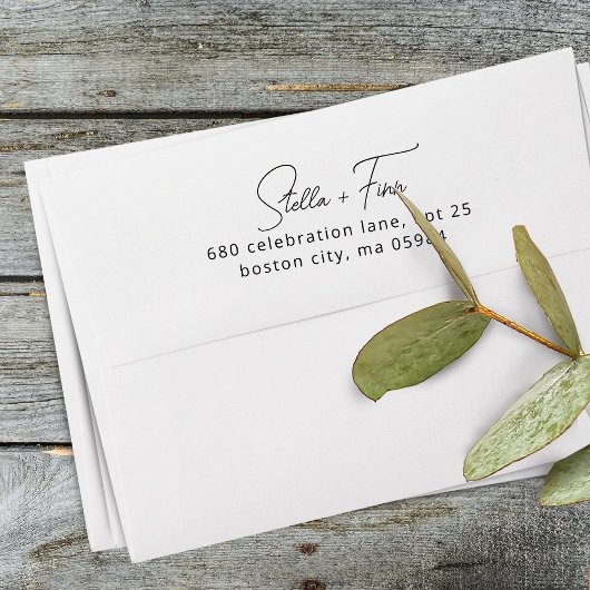 Moderne Script Trouw Retouradres Zelfinktende Stempel