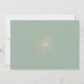 Moderne Script Trouwcollage Saliegroen Save The Date (Achterkant)